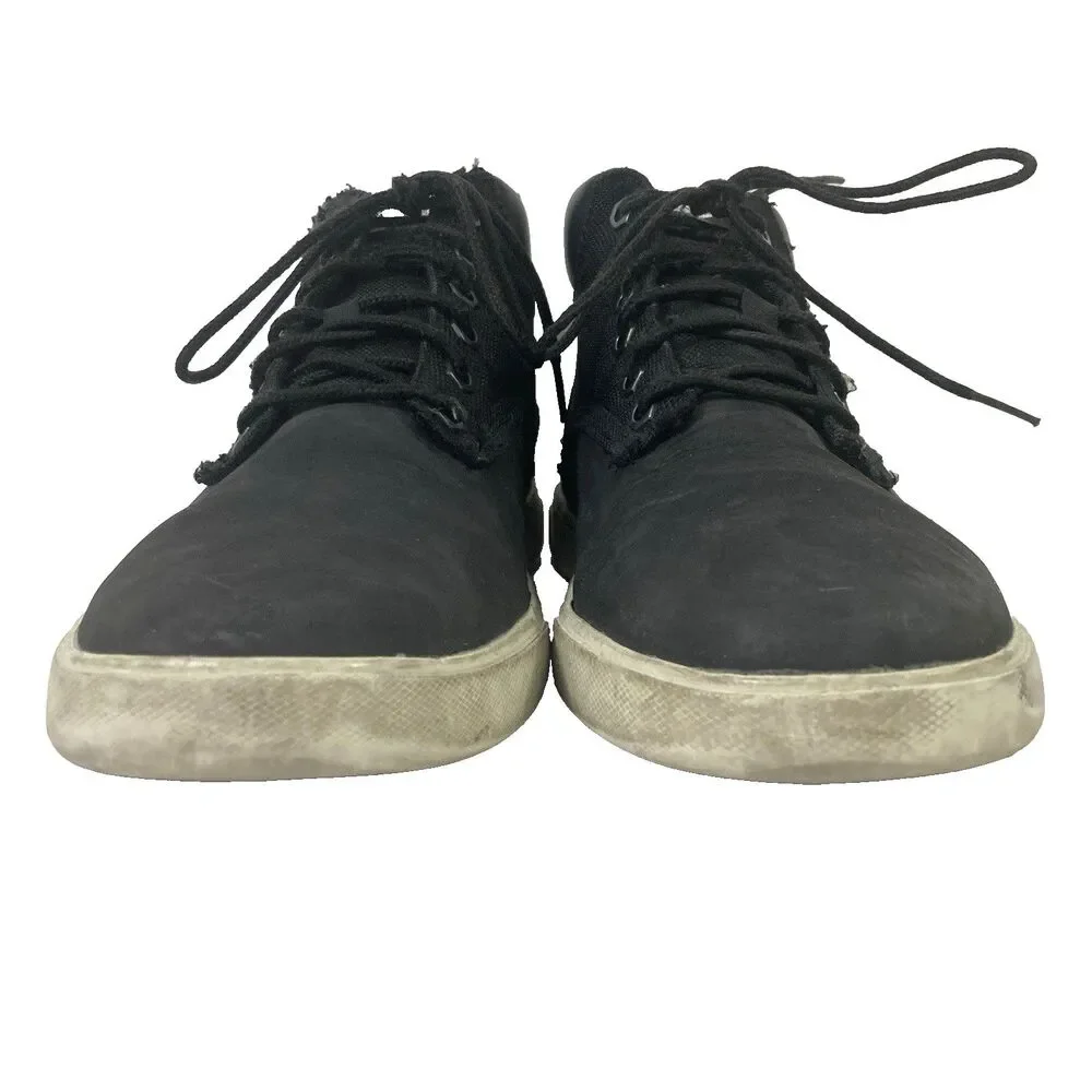 Timberland Ortholite Groveton-Men's Sz 8-Black Leather + Synthetic Chukka- 9465B